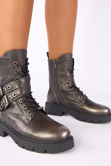 Bottines métalliques sur plateforme avec boucles décoratives Ruthy 2