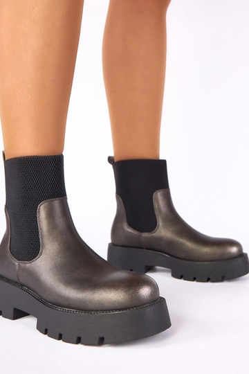 Bottines métalliques sur plateforme avec tige élastique Berniece 2
