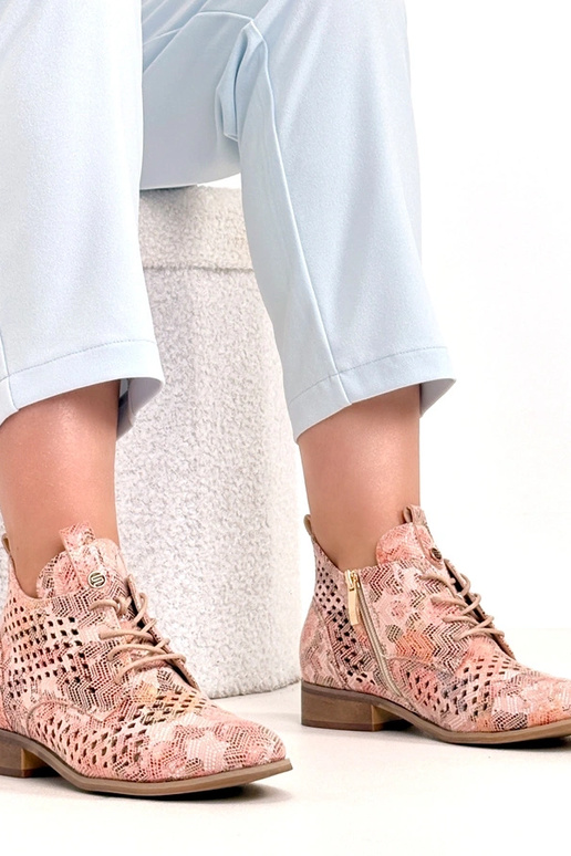 Bottines perforées multicolores Potocki