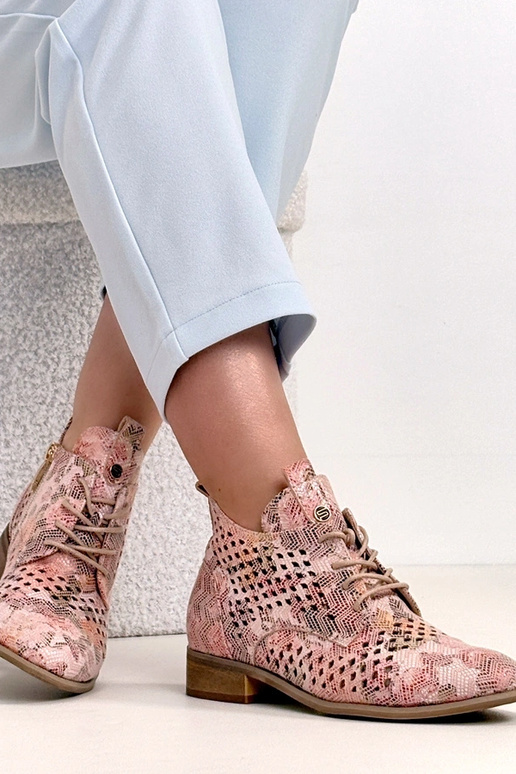 Bottines perforées multicolores Potocki