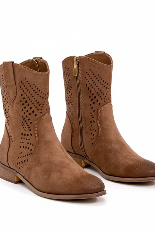 Bottines perforées couleur chocolat Potocki