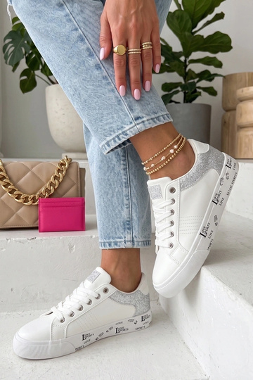 Sneakers blancs avec inserts décoratifs Layla