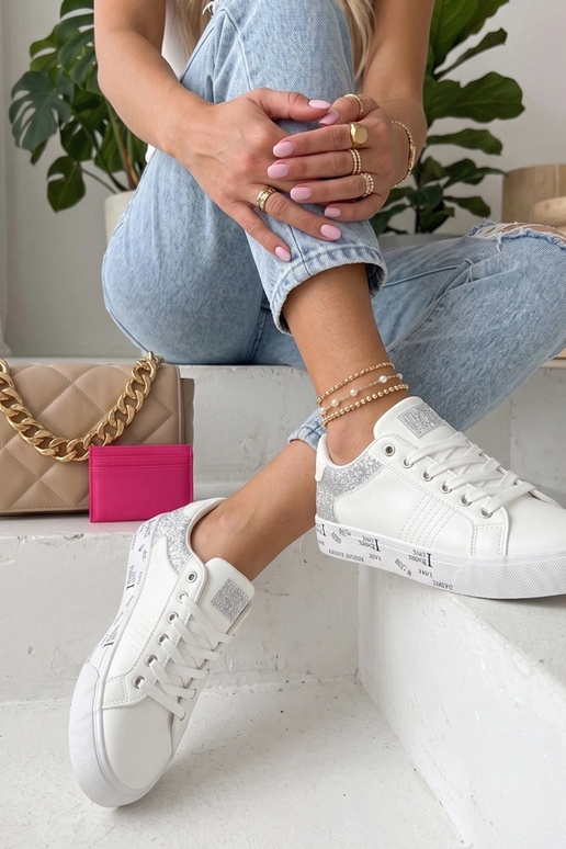 Sneakers blancs avec inserts décoratifs Layla