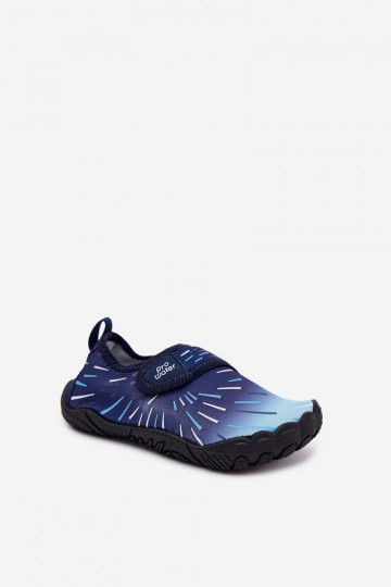 Chaussures pour enfants bleu foncé avec fermetures adhésives PROINATER PRO-26-48-102K