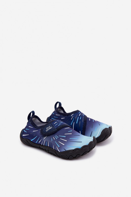 Chaussures pour enfants bleu foncé avec fermetures adhésives PROINATER PRO-26-48-102K