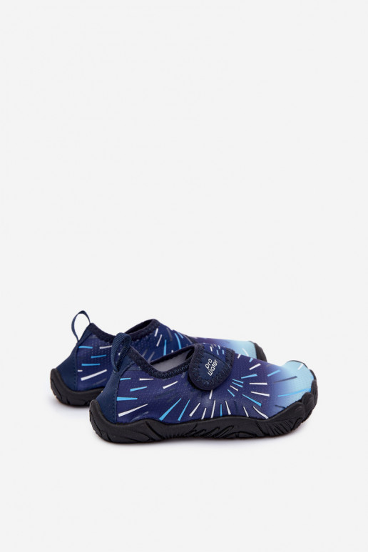 Chaussures pour enfants bleu foncé avec fermetures adhésives PROINATER PRO-26-48-102K