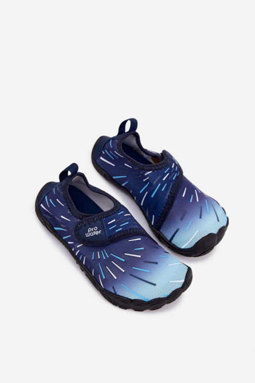 Chaussures pour enfants bleu foncé avec fermetures adhésives PROINATER PRO-26-48-102K