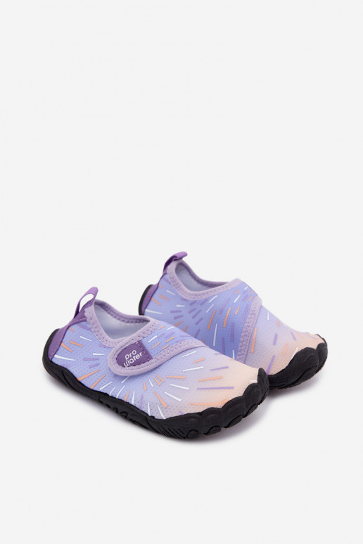 Chaussures pour enfants violettes avec fermetures adhésives PROINATER PRO-26-48-103K