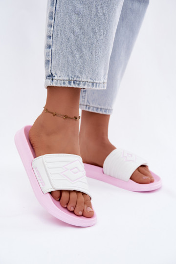 Chaussons roses et blancs pour femmes LOTTO FLYDE 2400941U-4110 2