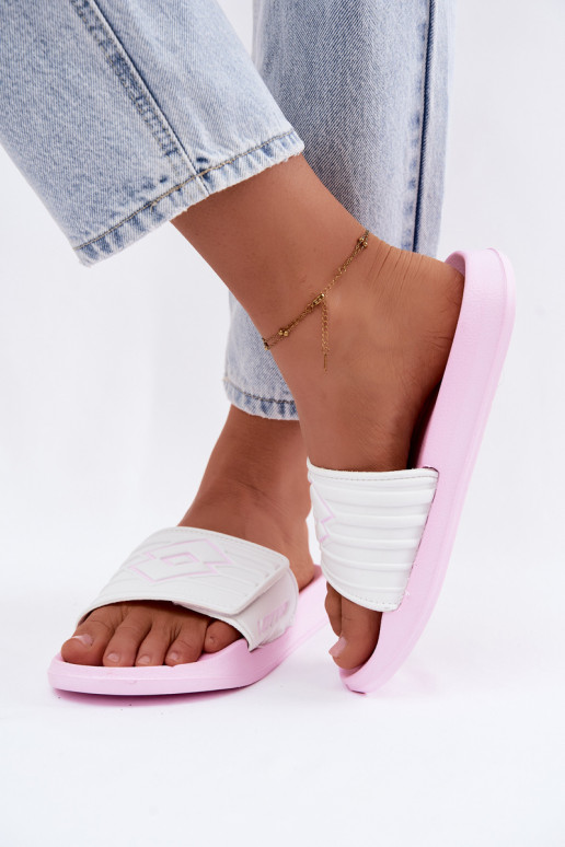 Chaussons roses et blancs pour femmes LOTTO FLYDE 2400941U-4110