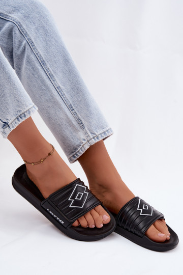 Chaussons noirs unisexes LOTTO FLYDE 2400940U-1110