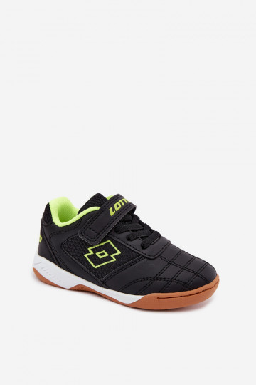 Chaussures de sport pour enfants noires avec fermetures adhésives LOTTO INHIZZER 2600120K