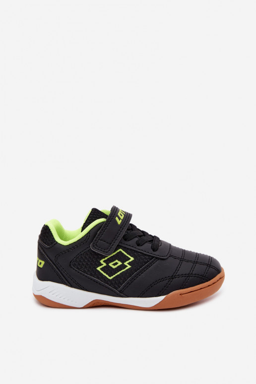 Chaussures de sport pour enfants noires avec fermetures adhésives LOTTO INHIZZER 2600120K