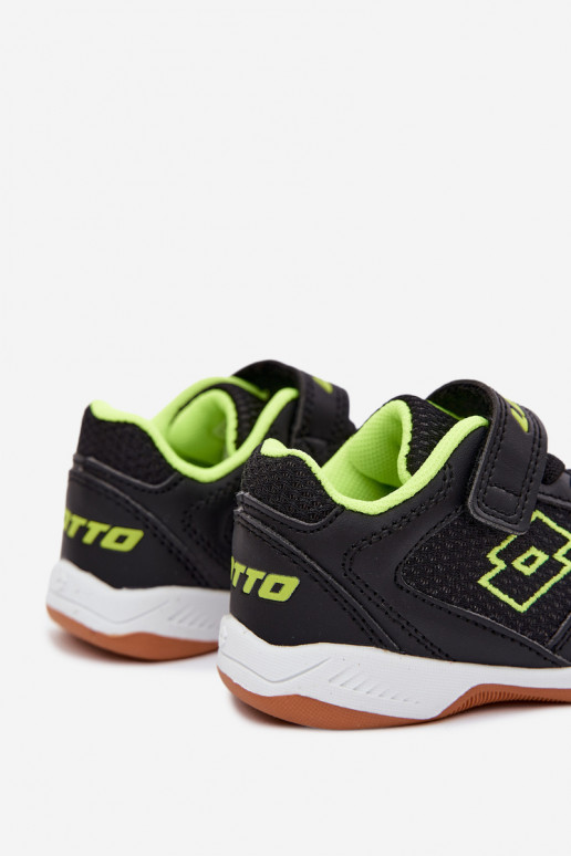Chaussures de sport pour enfants noires avec fermetures adhésives LOTTO INHIZZER 2600120K
