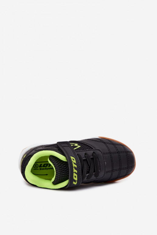 Chaussures de sport pour enfants noires avec fermetures adhésives LOTTO INHIZZER 2600120K