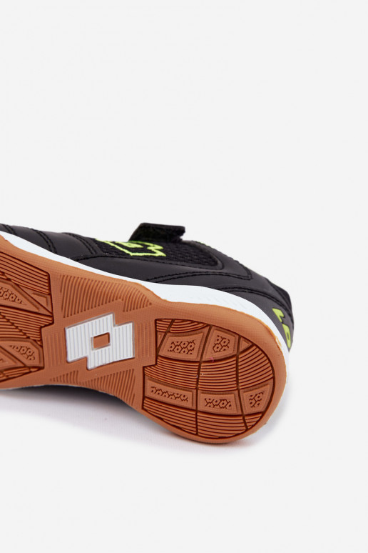 Chaussures de sport pour enfants noires avec fermetures adhésives LOTTO INHIZZER 2600120K
