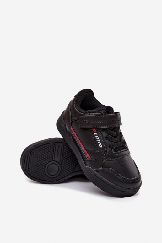 Baskets noires pour enfants avec fermetures adhésives LOTTO NANDU 2600310K