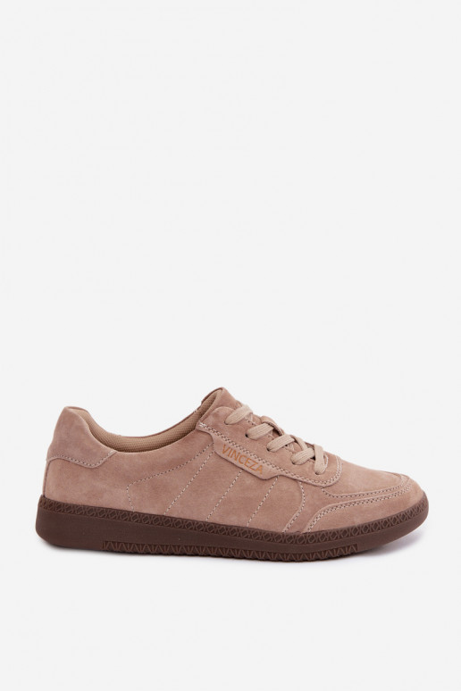 Baskets en daim synthétique pour hommes Vinceza 79635 couleur sable