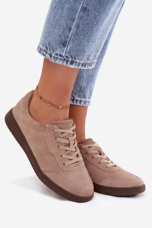 Baskets en daim synthétique pour hommes Vinceza 79635 couleur sable