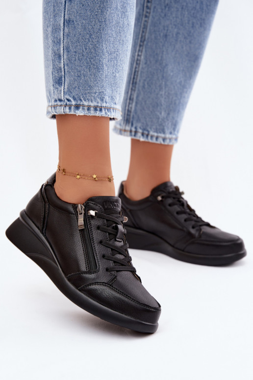 Baskets à plateforme pour femmes Vinceza 79644 couleur noire