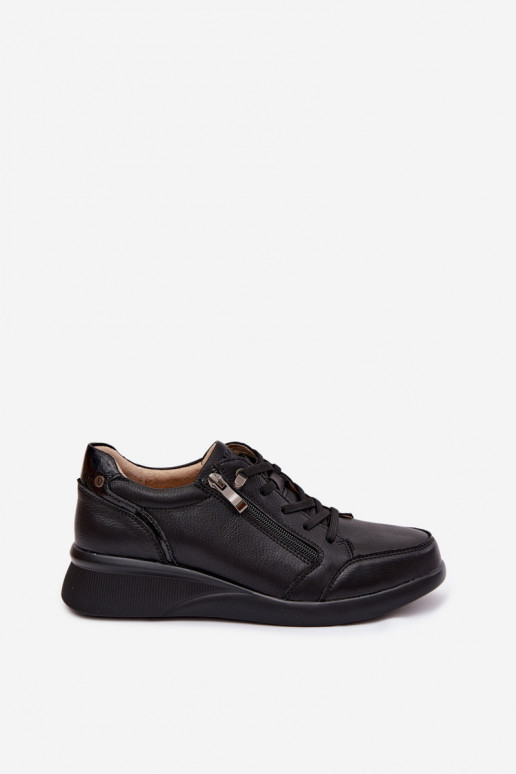 Baskets à plateforme pour femmes Vinceza 79644 couleur noire