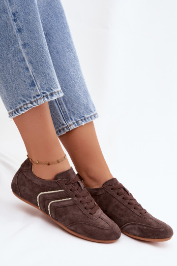 Baskets en daim synthétique pour hommes Sombra couleur chocolat