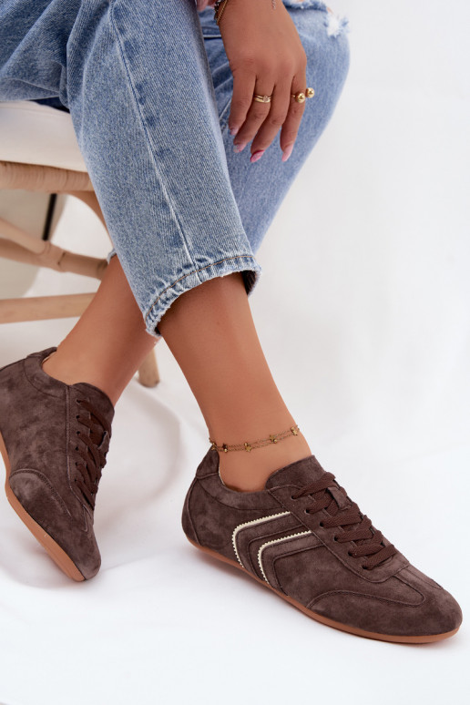 Baskets en daim synthétique pour hommes Sombra couleur chocolat