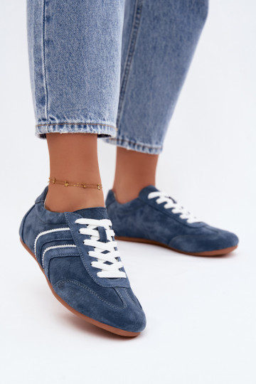 Baskets en daim synthétique pour hommes Sombra couleur bleue