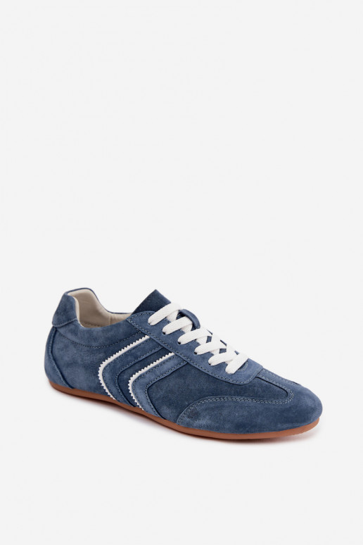 Baskets en daim synthétique pour hommes Sombra couleur bleue