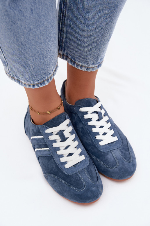 Baskets en daim synthétique pour hommes Sombra couleur bleue