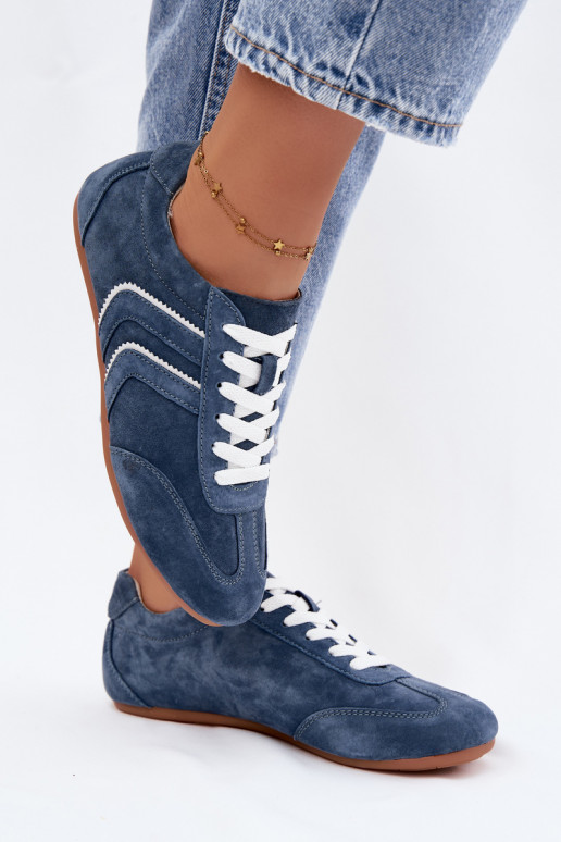 Baskets en daim synthétique pour hommes Sombra couleur bleue