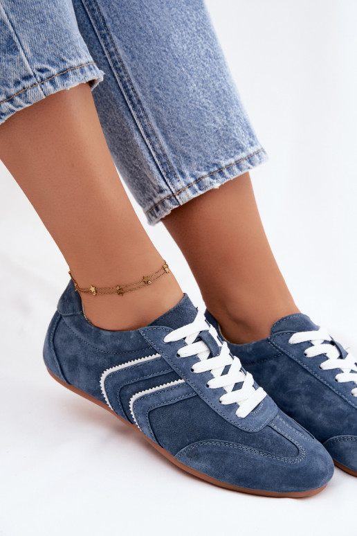 Baskets en daim synthétique pour hommes Sombra couleur bleue