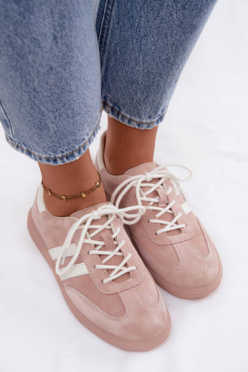 Baskets en daim synthétique pour hommes Ismina couleur rose