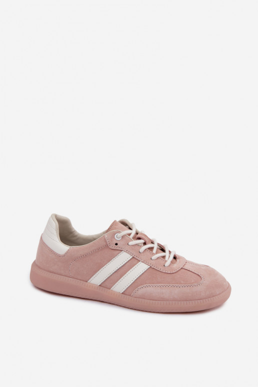Baskets en daim synthétique pour hommes Ismina couleur rose