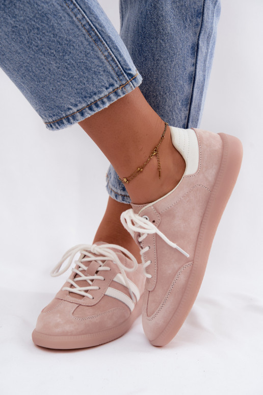 Baskets en daim synthétique pour hommes Ismina couleur rose