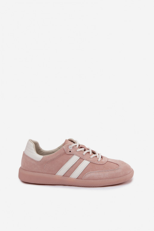 Baskets en daim synthétique pour hommes Ismina couleur rose