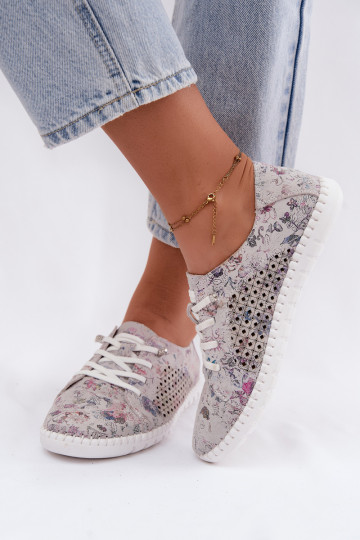 Chaussures à motifs avec éléments ajourés en daim synthétique de différentes couleurs Tenebra 2