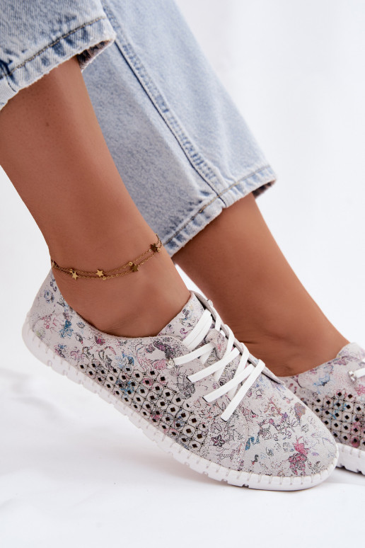 Chaussures à motifs avec éléments ajourés en daim synthétique de différentes couleurs Tenebra