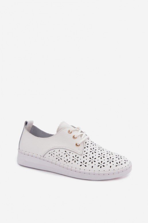 Chaussures blanches pour femmes avec éléments ajourés Softie