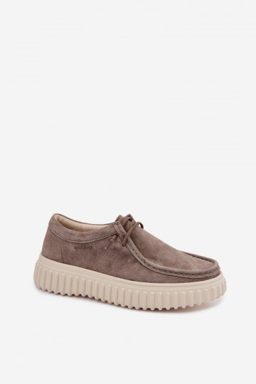 Chaussures couleur argile pour femmes en daim synthétique avec plateforme Jamila 2