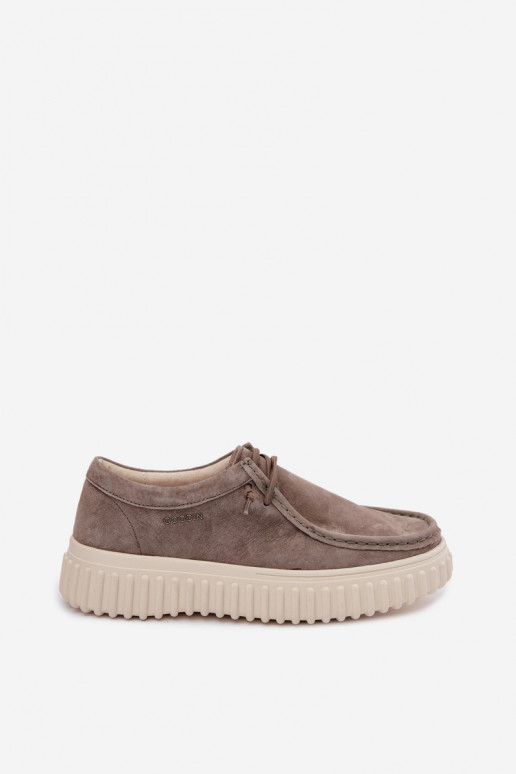 Chaussures couleur argile pour femmes en daim synthétique avec plateforme Jamila
