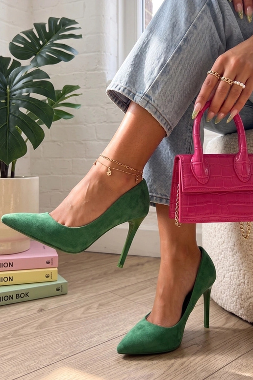 Talons classiques verts Nicole