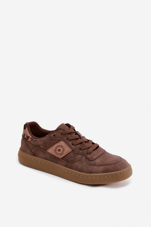 Baskets brillantes pour femmes Big Star UU274017 en couleur marron