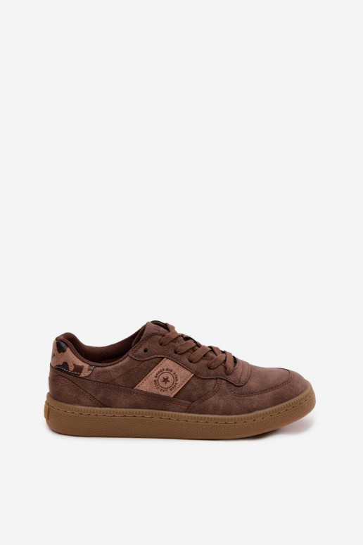 Baskets brillantes pour femmes Big Star UU274017 en couleur marron