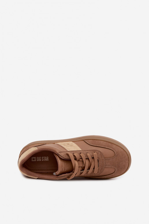 Baskets pour femmes avec plateforme Big Star UU274015 en couleur marron