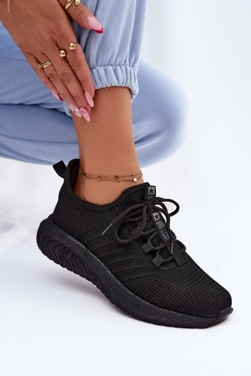 Chaussures de sport à enfiler pour femmes Big Star UU274057 en couleur noire