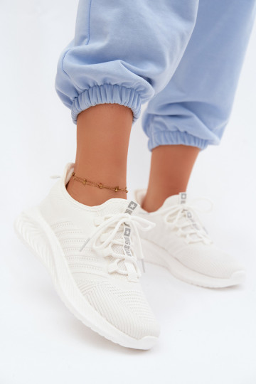 Chaussures de sport à enfiler pour femmes Big Star UU274056 en couleur blanche