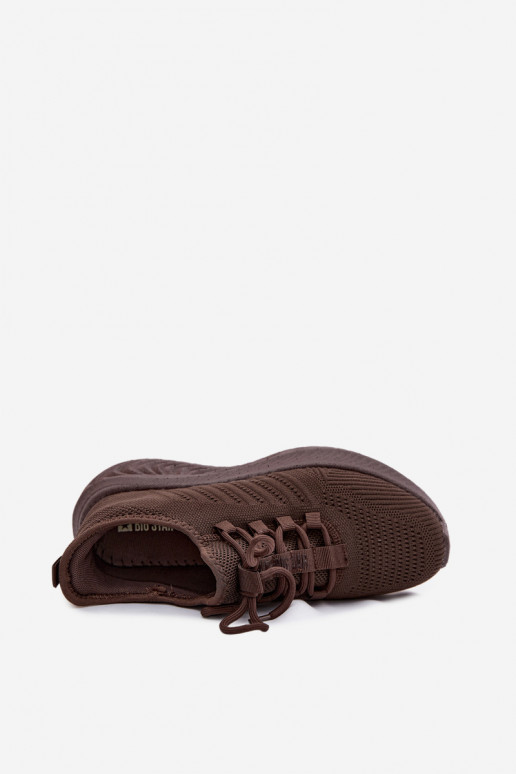 Chaussures de sport à enfiler pour femmes Big Star UU274055 en couleur chocolat