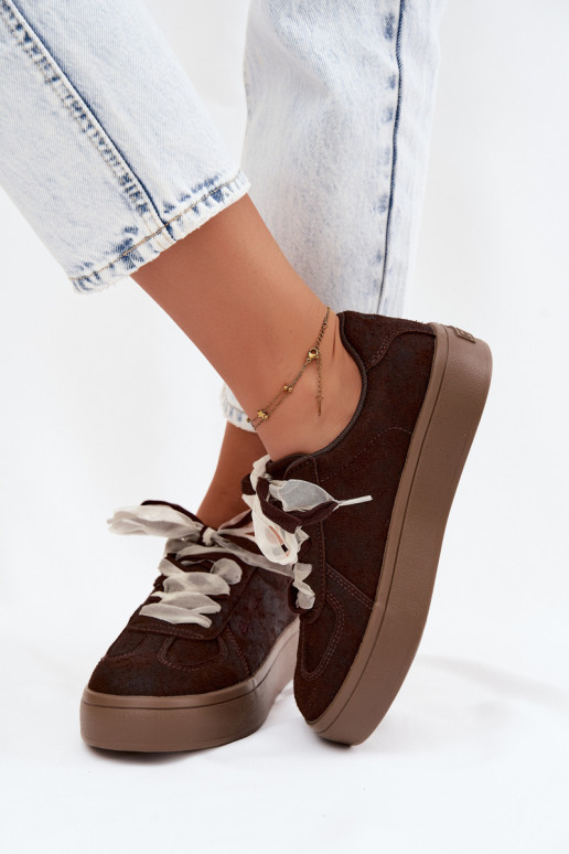 Baskets femmes avec plateforme et lacets décoratifs Big Star UU274004