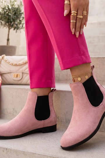 Bottines roses avec tige élastique Cinzia